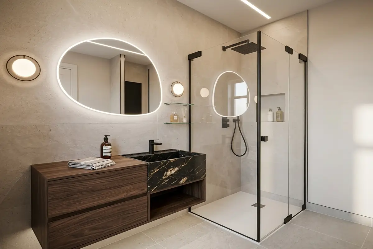 Modern bathroom renovation in London